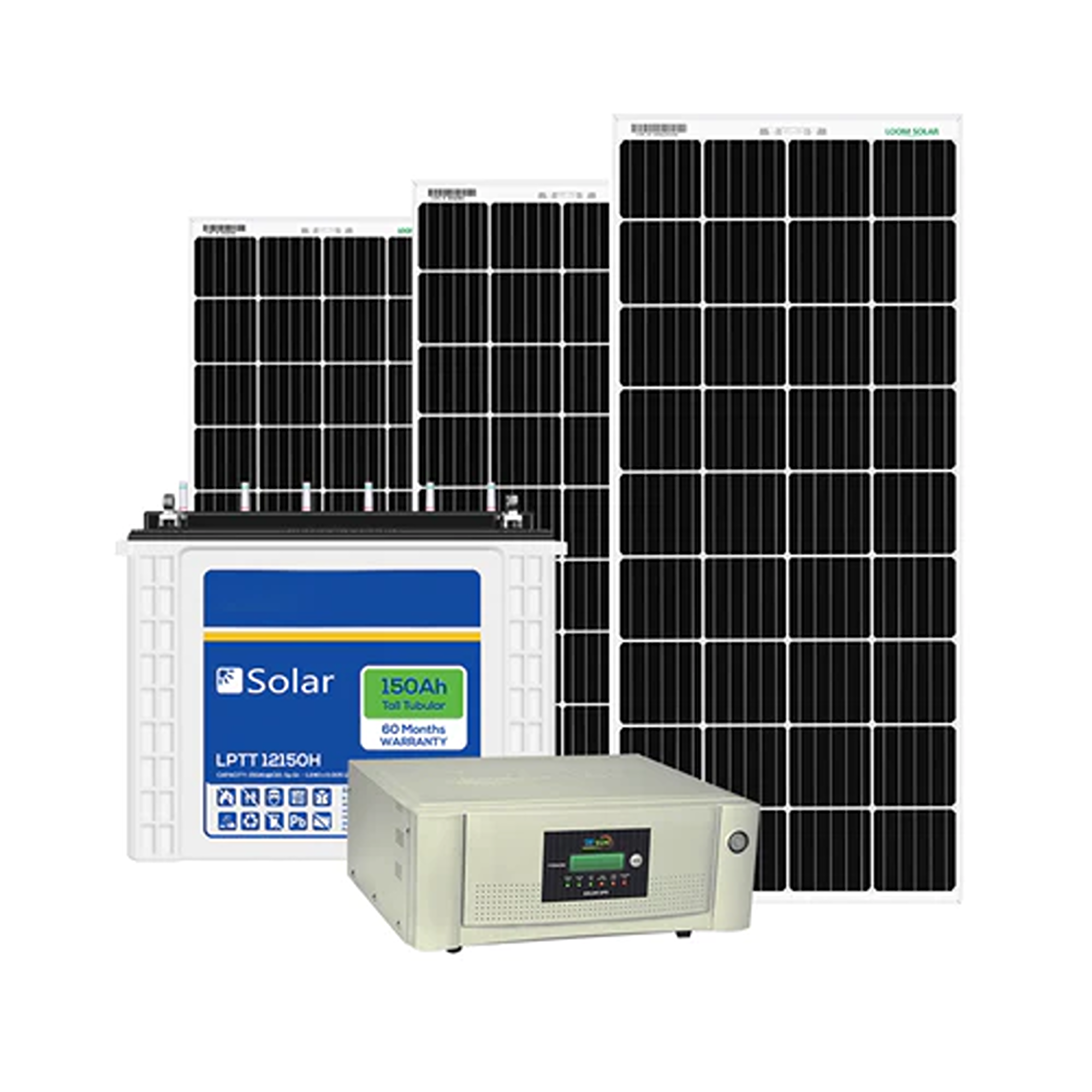 0.5 kW off grid solar system with 4-5 hours backup