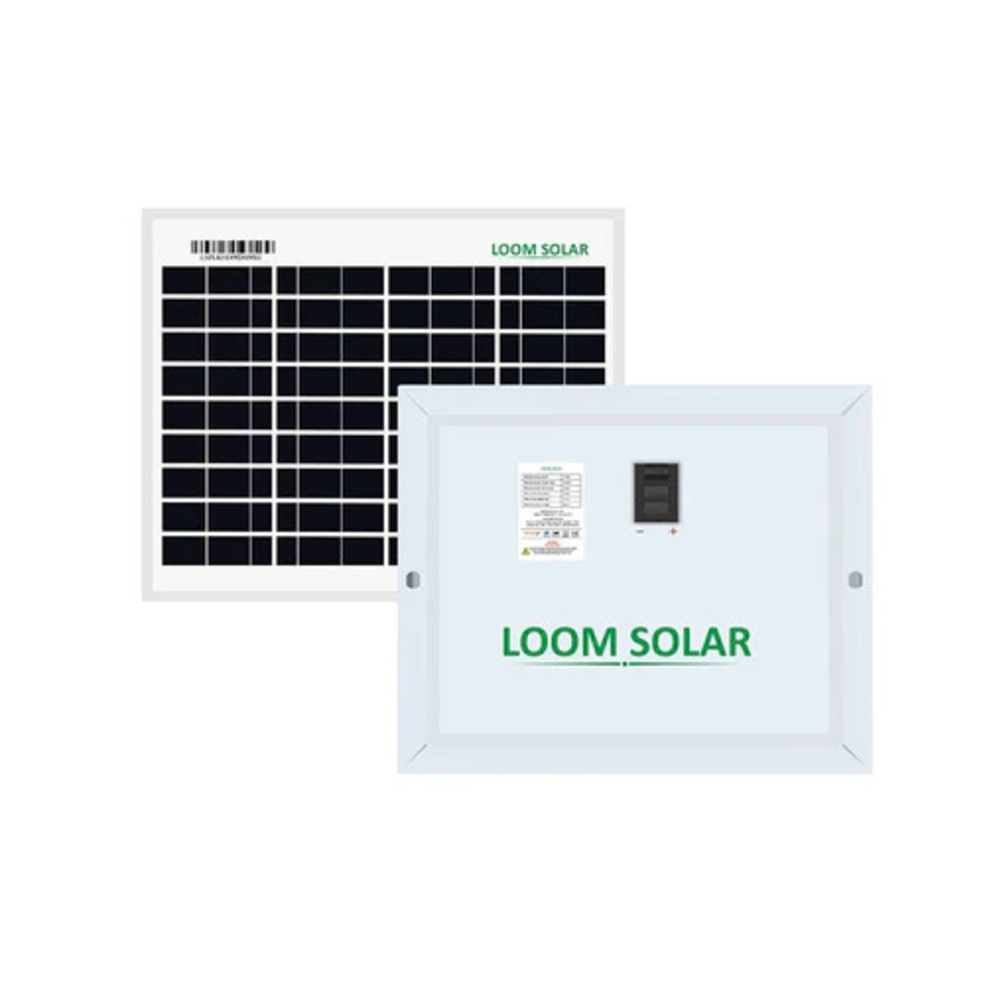Loom Solar Panel 10 watt - 12 volt for Mobile Charging