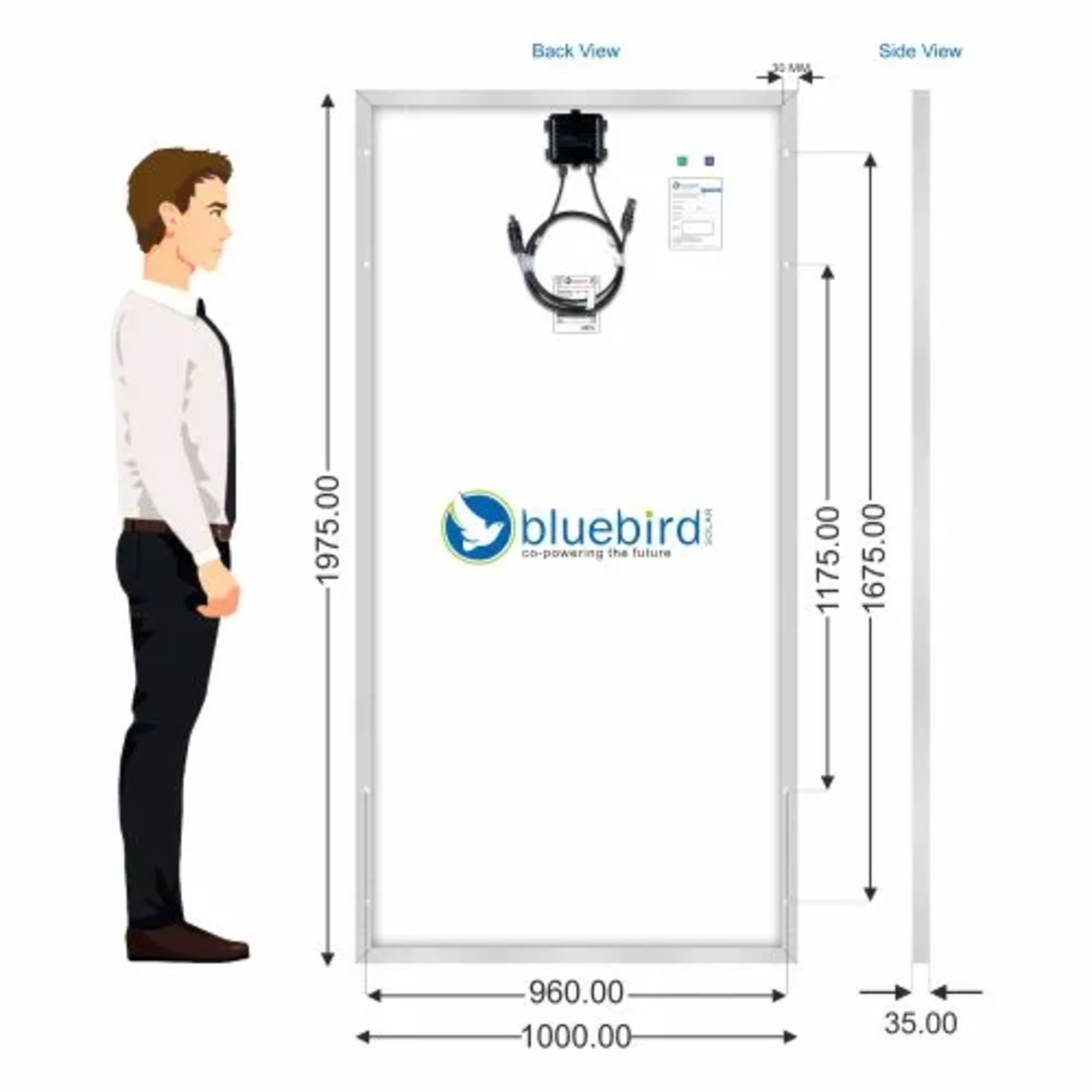 Bluebird Solar - 395 W Mono Solar Panel (Pack of 2)